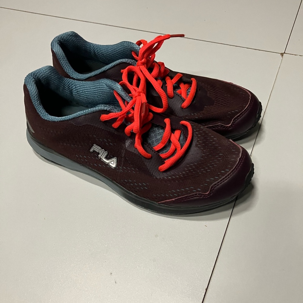 Fila Burgundy and Red Sneakers
